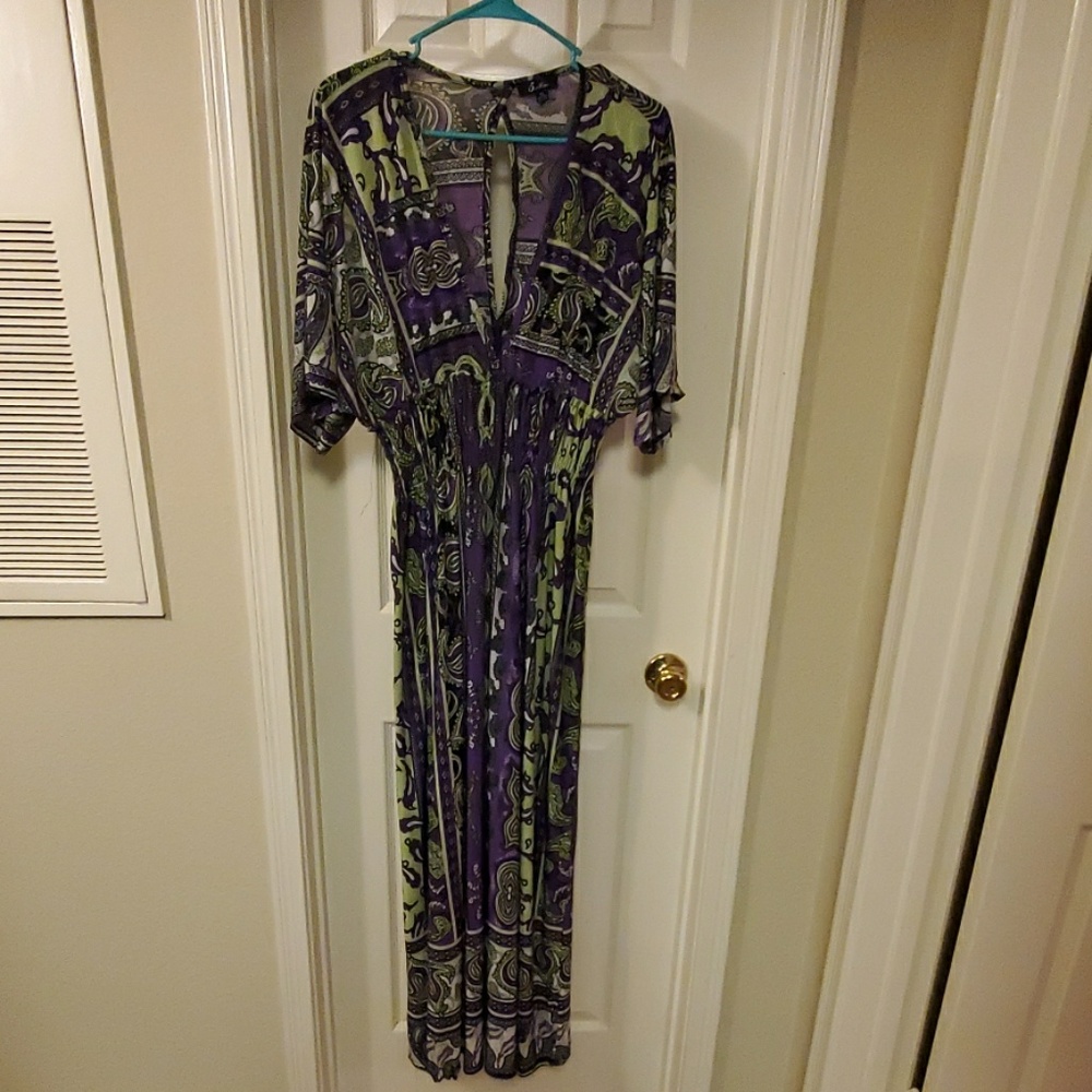 Plunge neck maxi